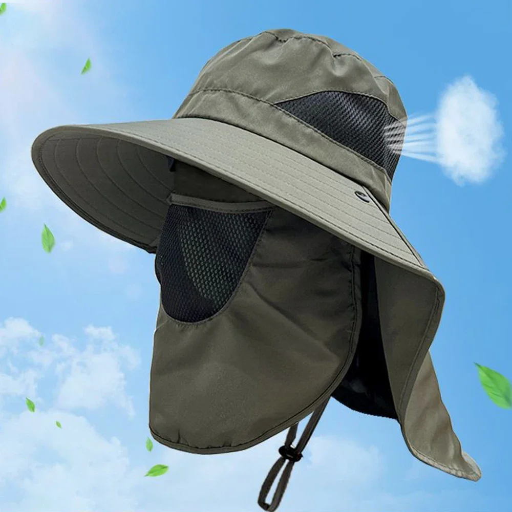 Summer Bucket Hat Cowboy Men Mesh Breathable Anti Uv Sun Hat Outdoor  Fishing Hiking Beach Hats