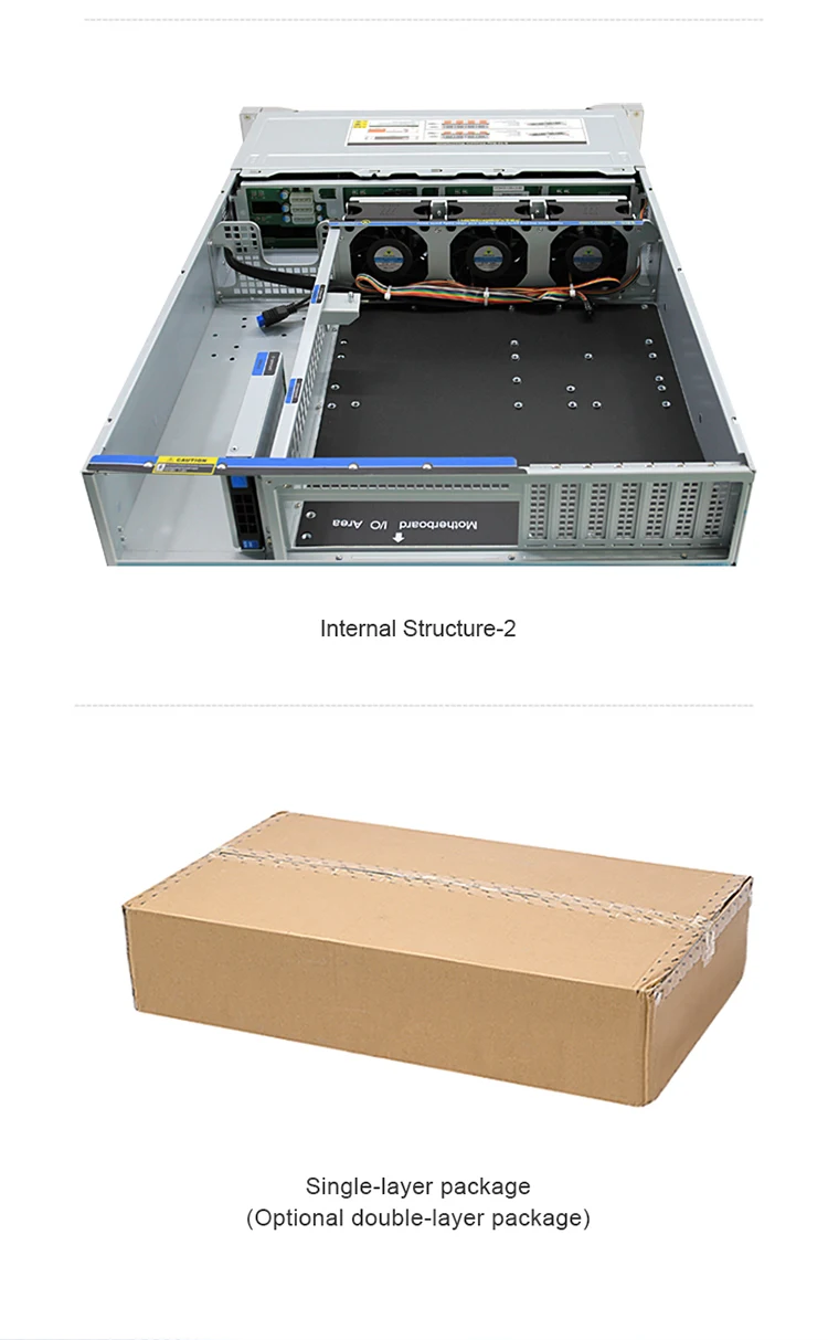 2U 12-bay Rackmount Chassis with Straight-through Backplane CC3K12-12S