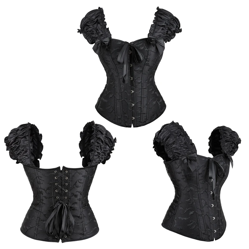 Costume Sexy Party Overbust Bustiers Cheap Locking Waist Training Corsets Wholesale Plus Size
