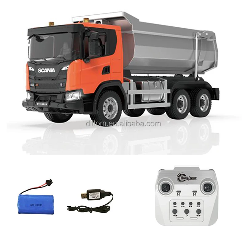 Double E E593-003 1/20 RC Alloy Trailing Dumper Truck 2.4G