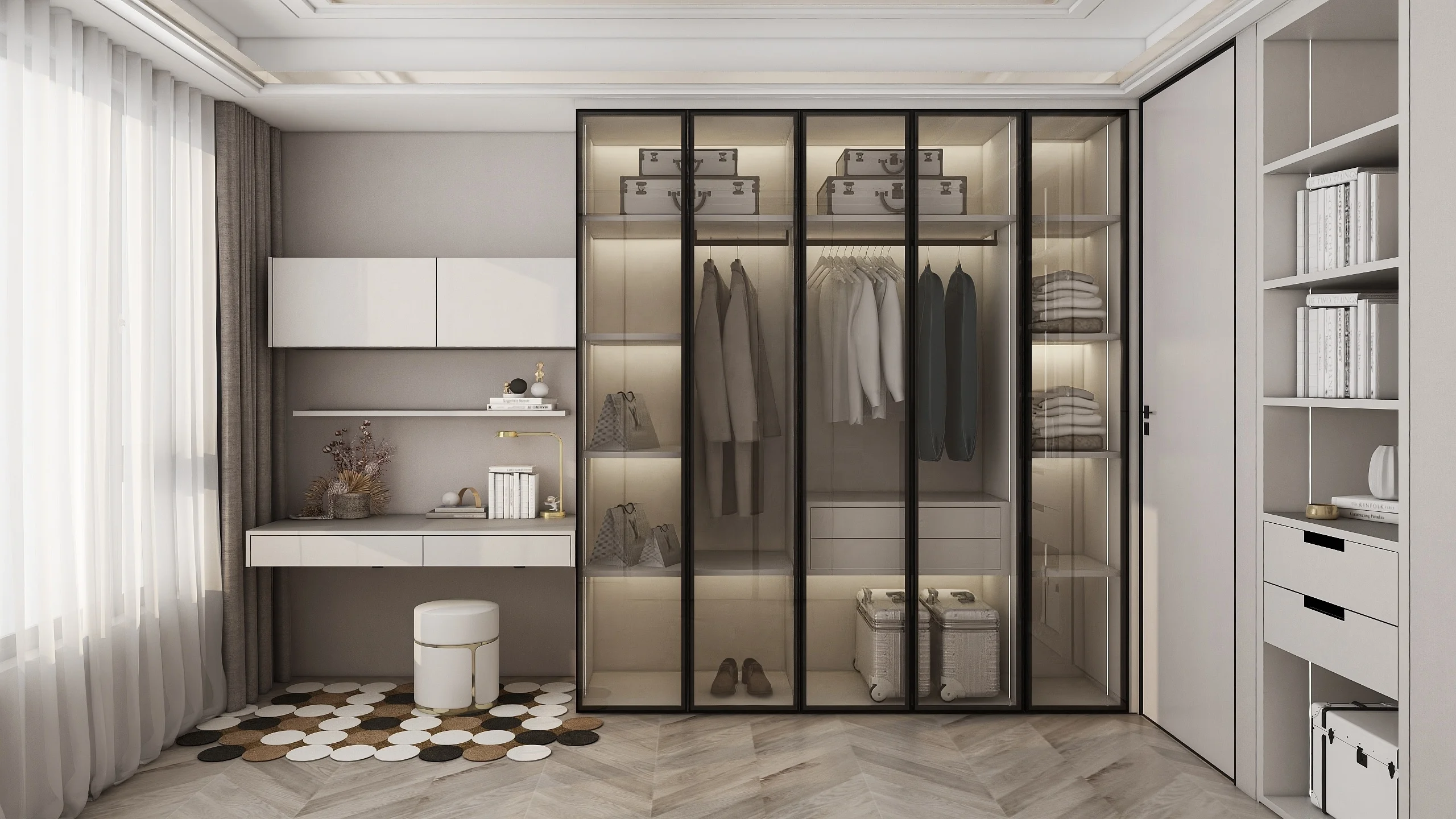 SJUMBO Manufacturer Customized Bedroom Walk-in Portable Wardrobe Closet Modern Wooden Wardrobe Room Cabinets