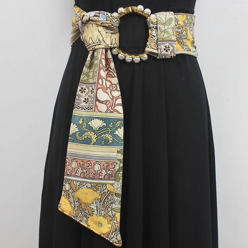 Wholesale Bowknot Self Tie Wrap Obi Waist Band for Women display picture 1