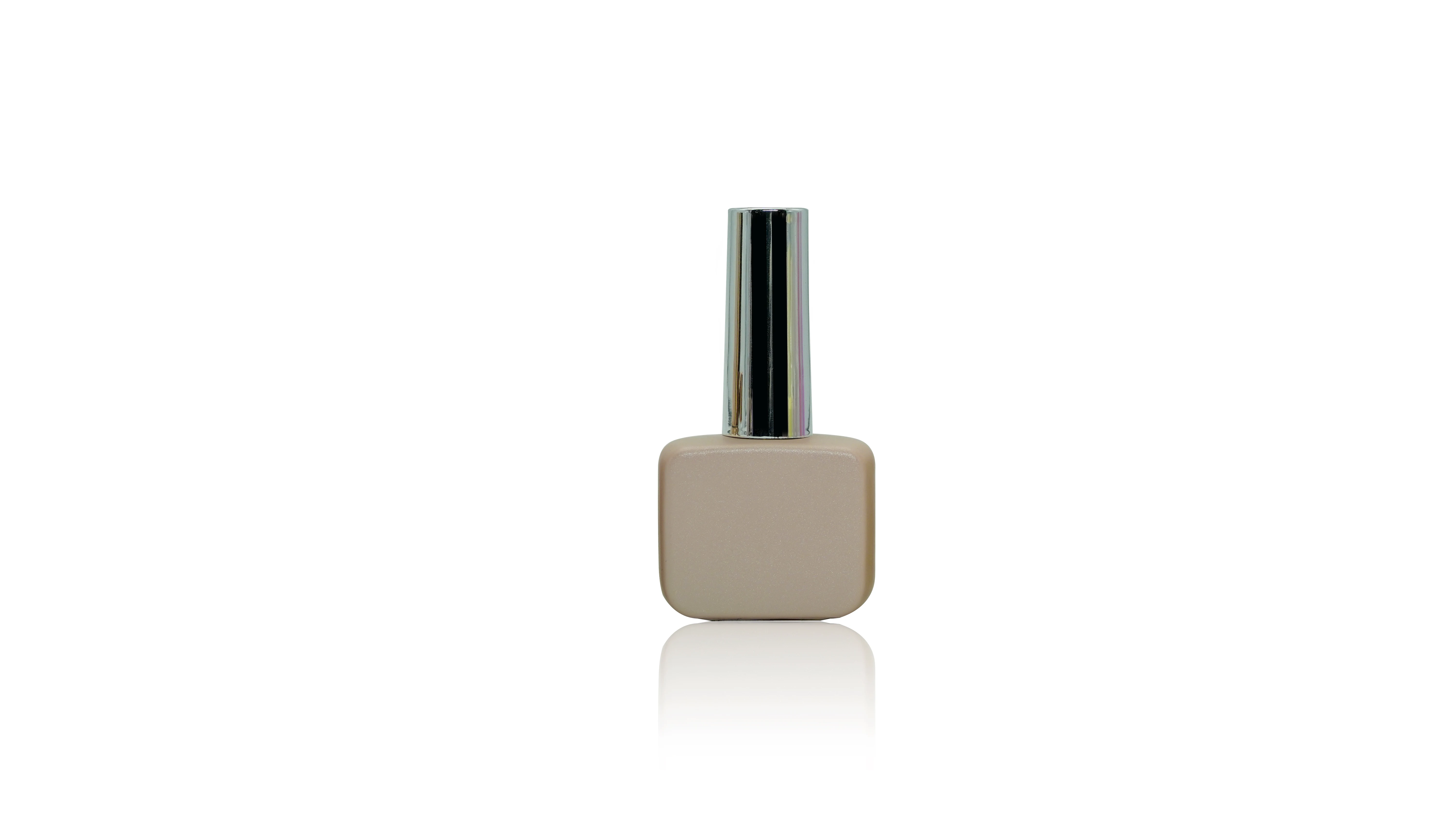 Empty Square Glass Gel Nail Polish Bottle With Bow Cap And Brush
