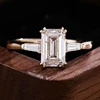 Real solid 10k gold lab diamond ring