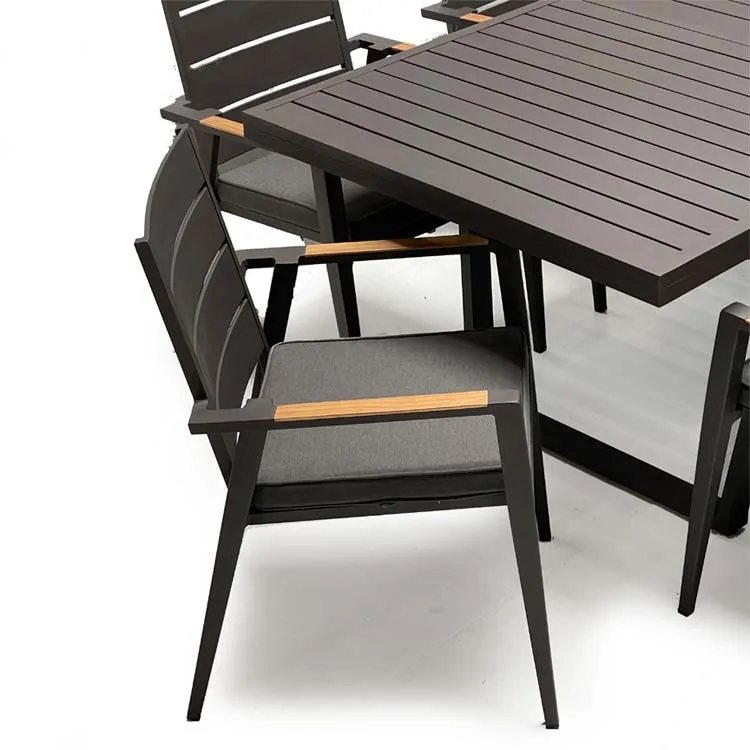 Wholesale Restaurant Table Set Garden Modern Patio Furniture Aluminum Outdoor Dining Table And