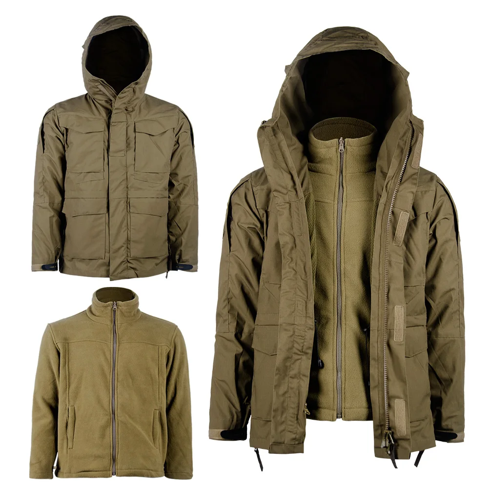 Outdoor Custom 3 in 1 Tactical Sports Waterproof Winter Man Jacket