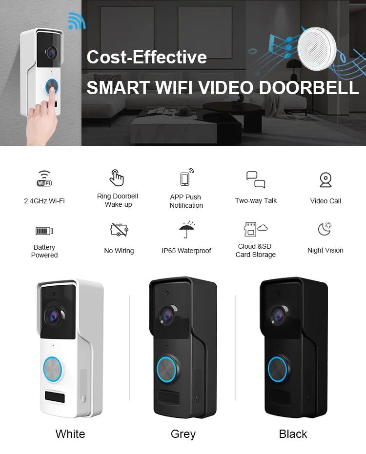 Night Vision Camera Doorbells Hot Top Seller Security Yiroka Home