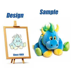 Shengye CE ASTM CPC Custom Green Dragon Stuffed Animal Cotton Plush Doll PP Cotton Filling Standing Sitting for Company Gift