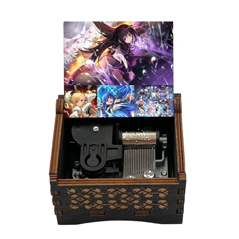 Anime Puella Magi Madoka Magica Wooden Wind up Music Box