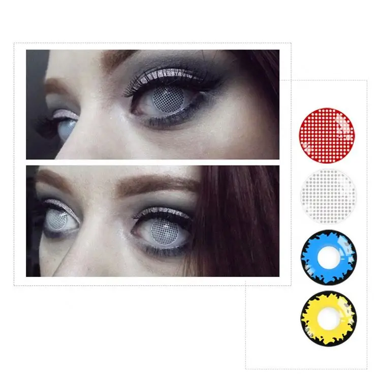 Realcon Wholesale Blue Halloween Colored Contact Lens Eye Contacts Factory
