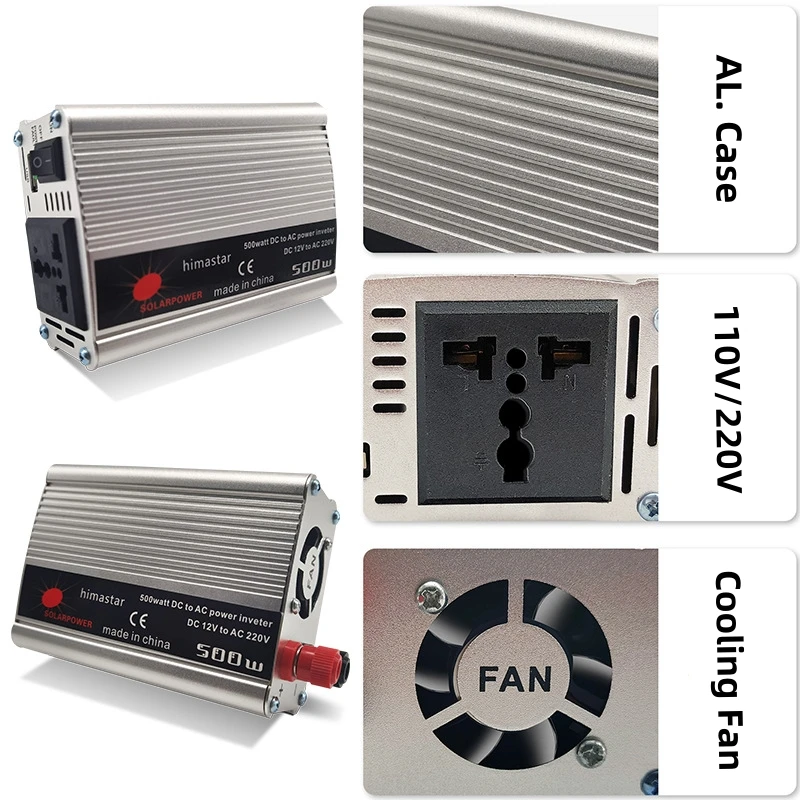 Factory Outlet Solar Inverter DC 12V to AC 110V 120V 220V 230V 300w 1200w 1700w 3000w Off-grid Inverters for Car Power Battery