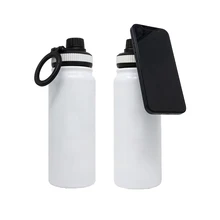 New Magnetic lid MagSafe Water Bottle With Phone Holder phone stand Leak Proof Thermos Insulated Stainless Steel Sports Bottle