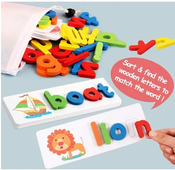 Jeu De Lettres Et Chiffres Montessori – Plateau 2 En 1, 32 Cartes, 10 Cubes – Orthographe Et Arithmétique – Bleu