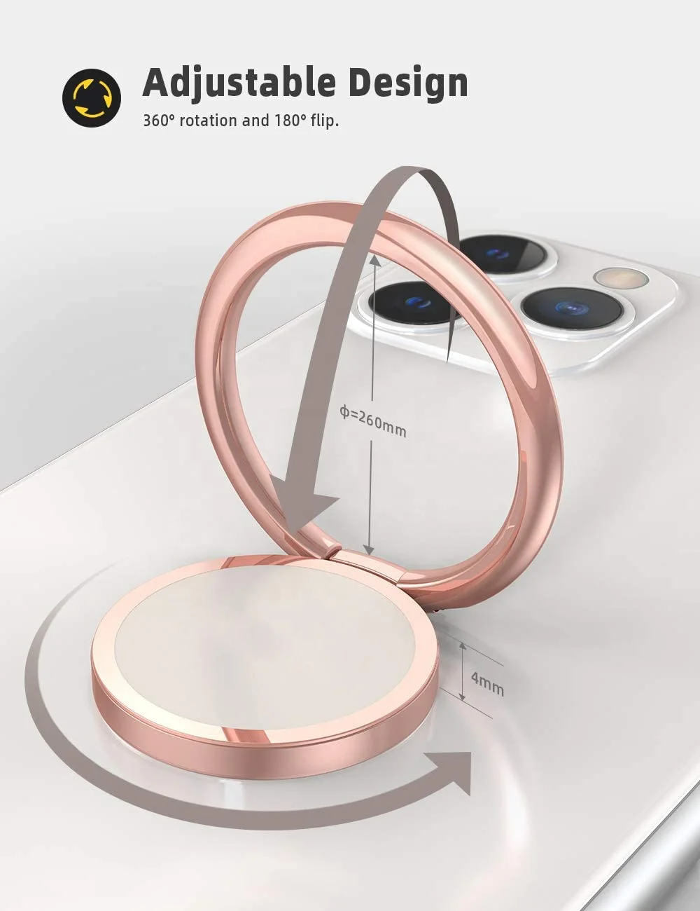Phone Ring Holder 360 Adjustable Mobile Phone Loop Universal Cell