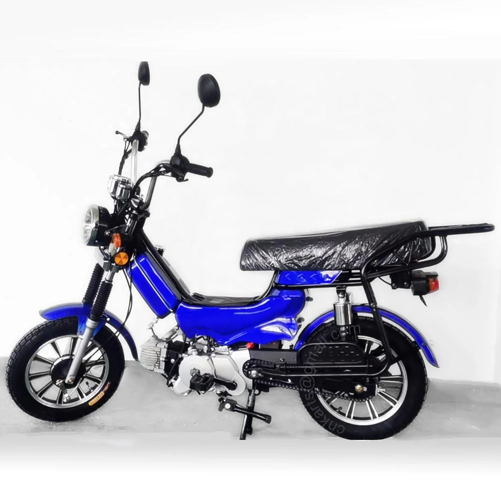 49cc Moped Motorcycle Mini Bike with Pedal and Long Seat