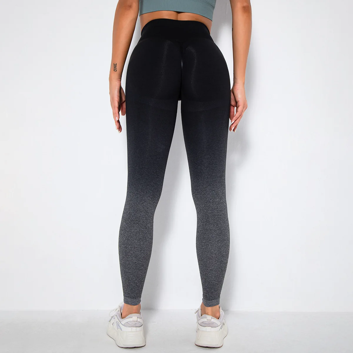 Honeycomb Yoga Pants Peach Hips High Waist Jacquard Sports Tights
