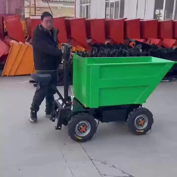 NamibiaElectric four-wheeled slant bucket transport vehicle