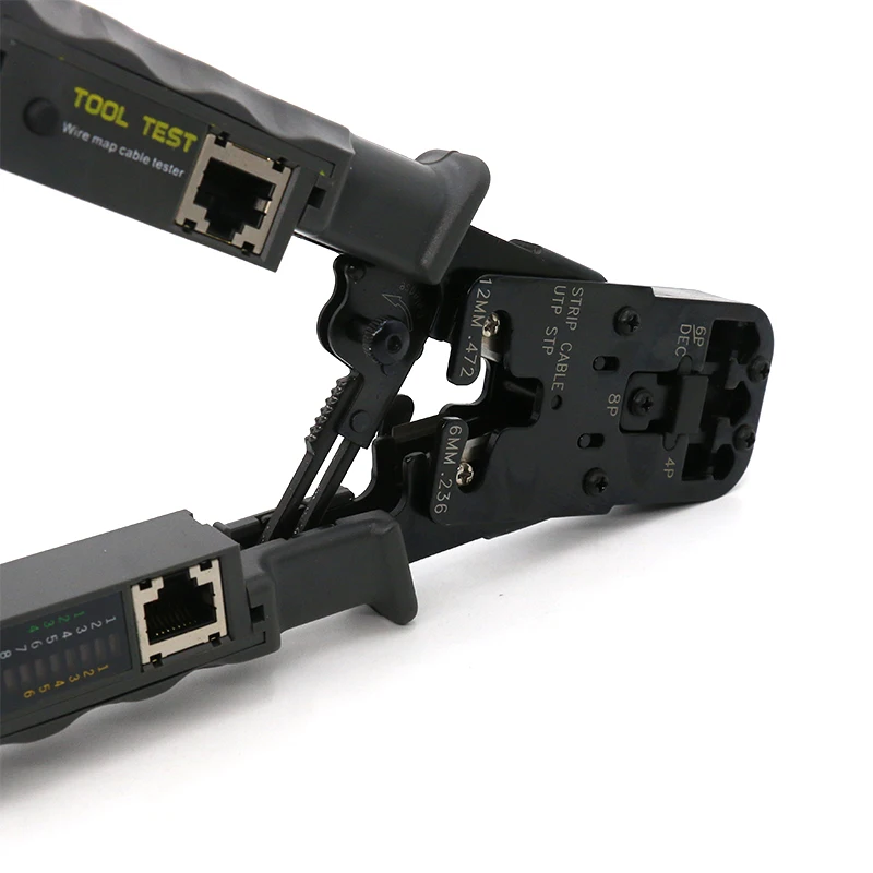 MT-8107 LAN Cable Tester Hand Tool Network Tester Tool 4P 6P 8P RJ45 Modular Plug Crimping Tool