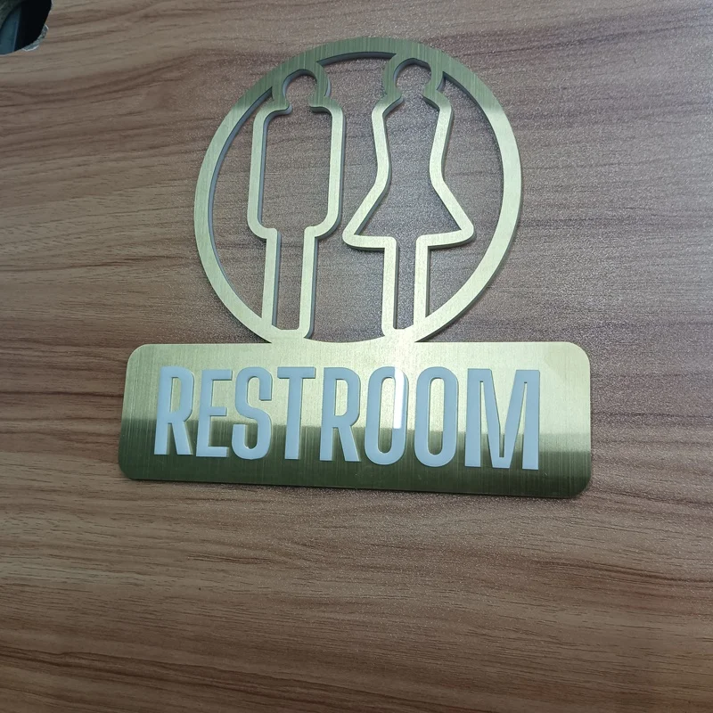 Kexian по низкой цене, вывеска для ванной из нержавеющей стали на стену, вывеска для туалета, вывеска для двери туалета