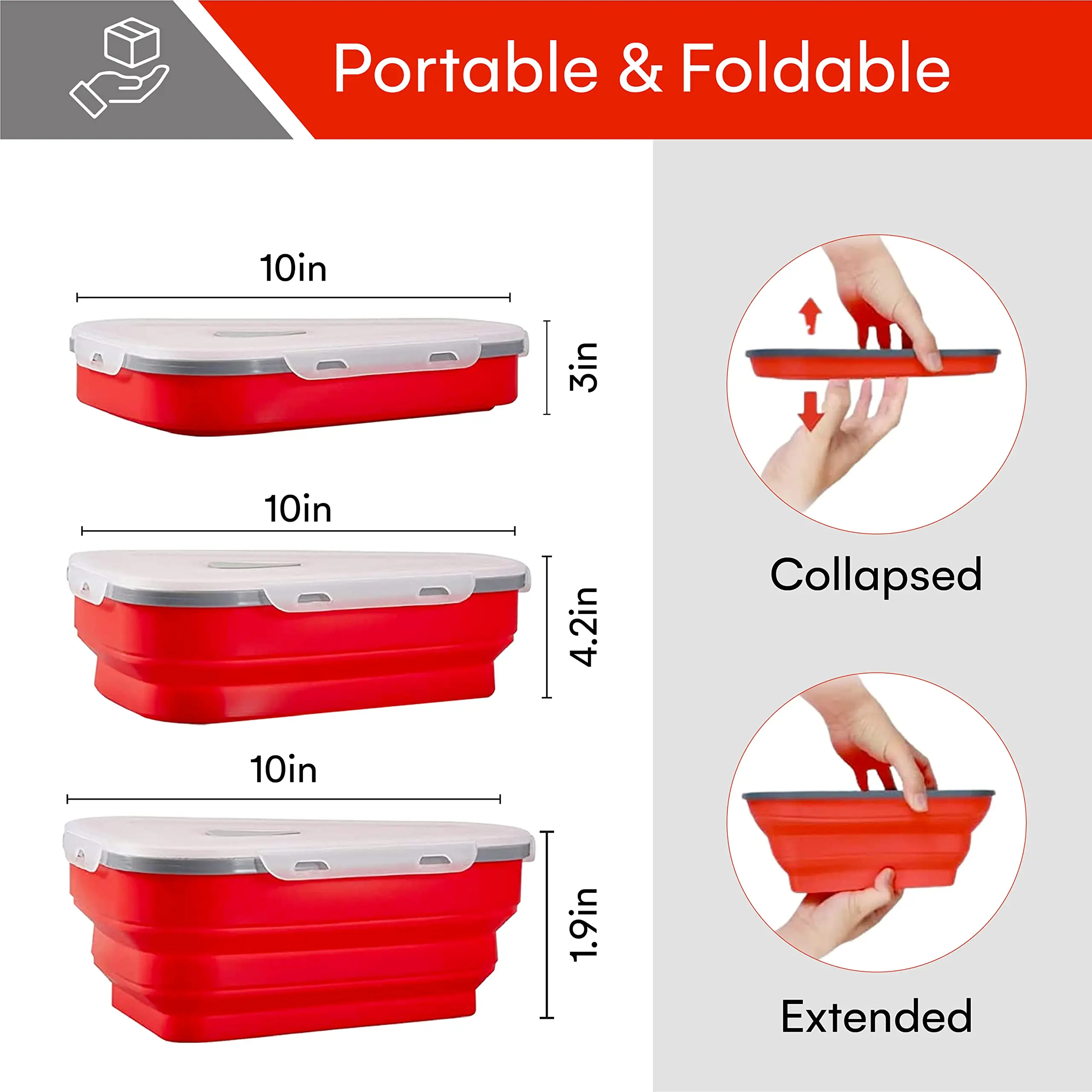 New Release Pizza Storage Container Thick Silicone 6 Microwavable