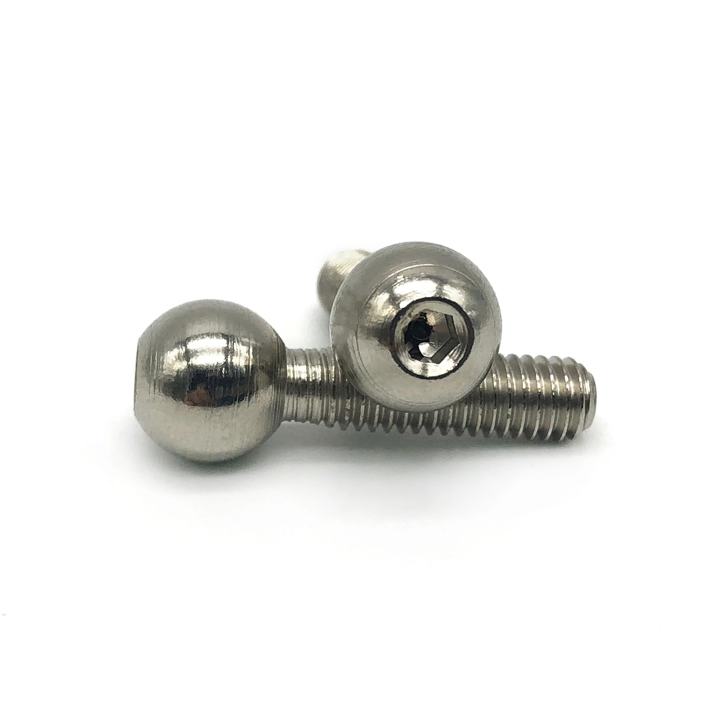 China wholesale stainless steel threaded studs 1/4 inch m3 m6 M4 M5 M8 metal round ball head screw