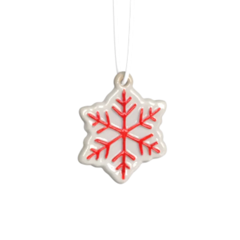 Adorno Personalizado de Neve de Nadal de Cerámica, Decoración Colgante, Accesorio para Árbore para Decoración Doméstica de Vacacións