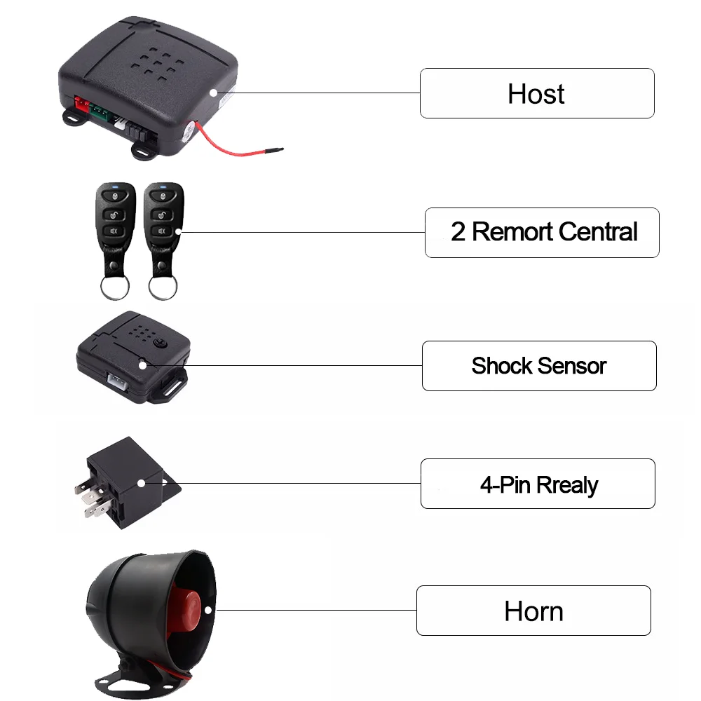 Universal 12v Car Remote Central Lock Car Alarm Security System Anti