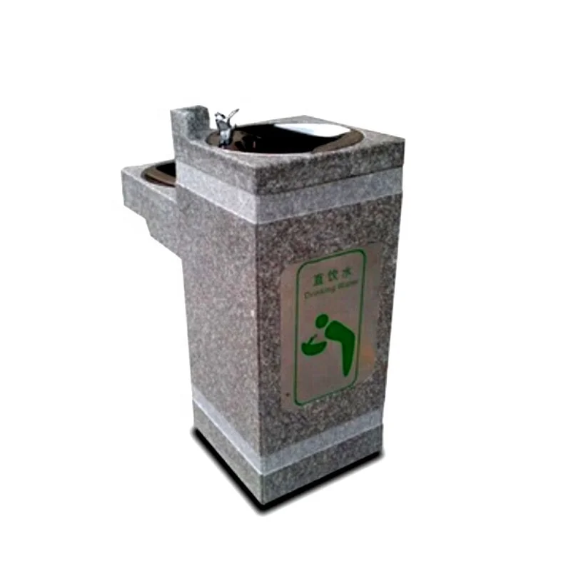 Granite stone fountain standing pedestal outdoor reverse osmosis drinking fountain purifier water dispenser machine