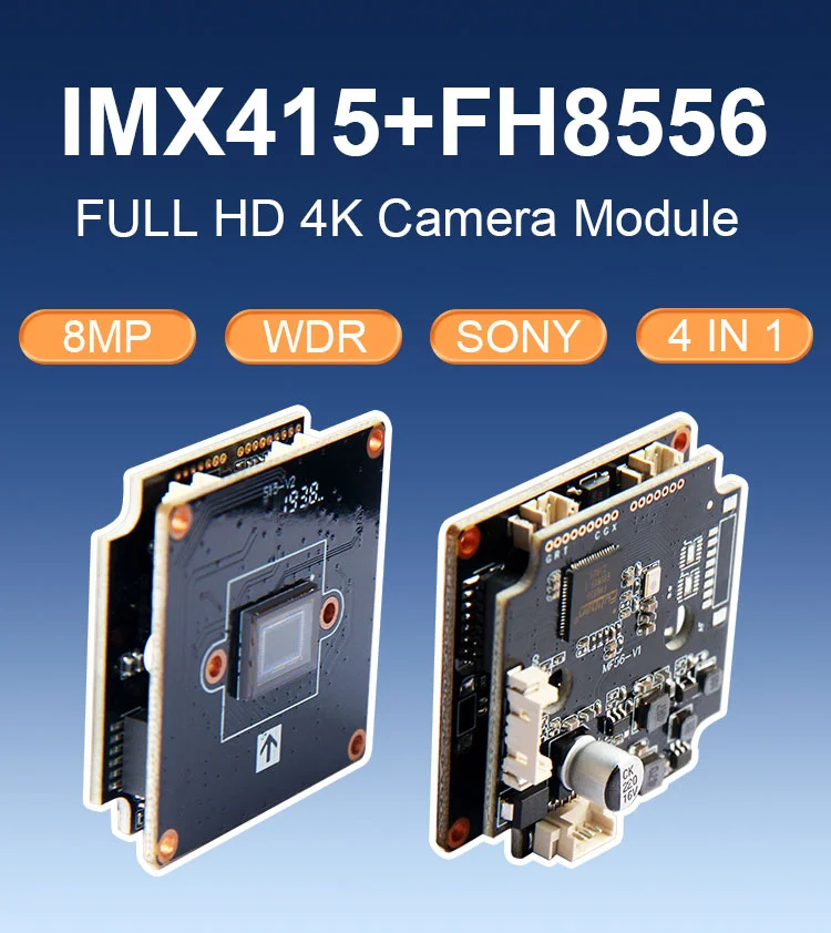 IMX415 4K 8MP AHD Camera Module with WDR Security System Double Layer CCTV Camera PCB Board High Quality Camera