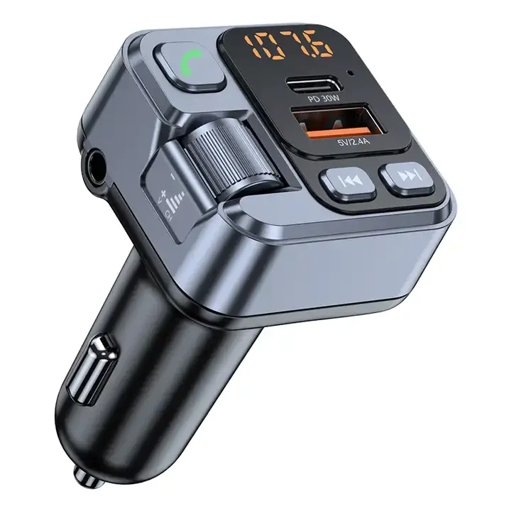 T16 Car Charger PD 30W Fast Charging Fm Transmitter Bluetooth Car Adapter