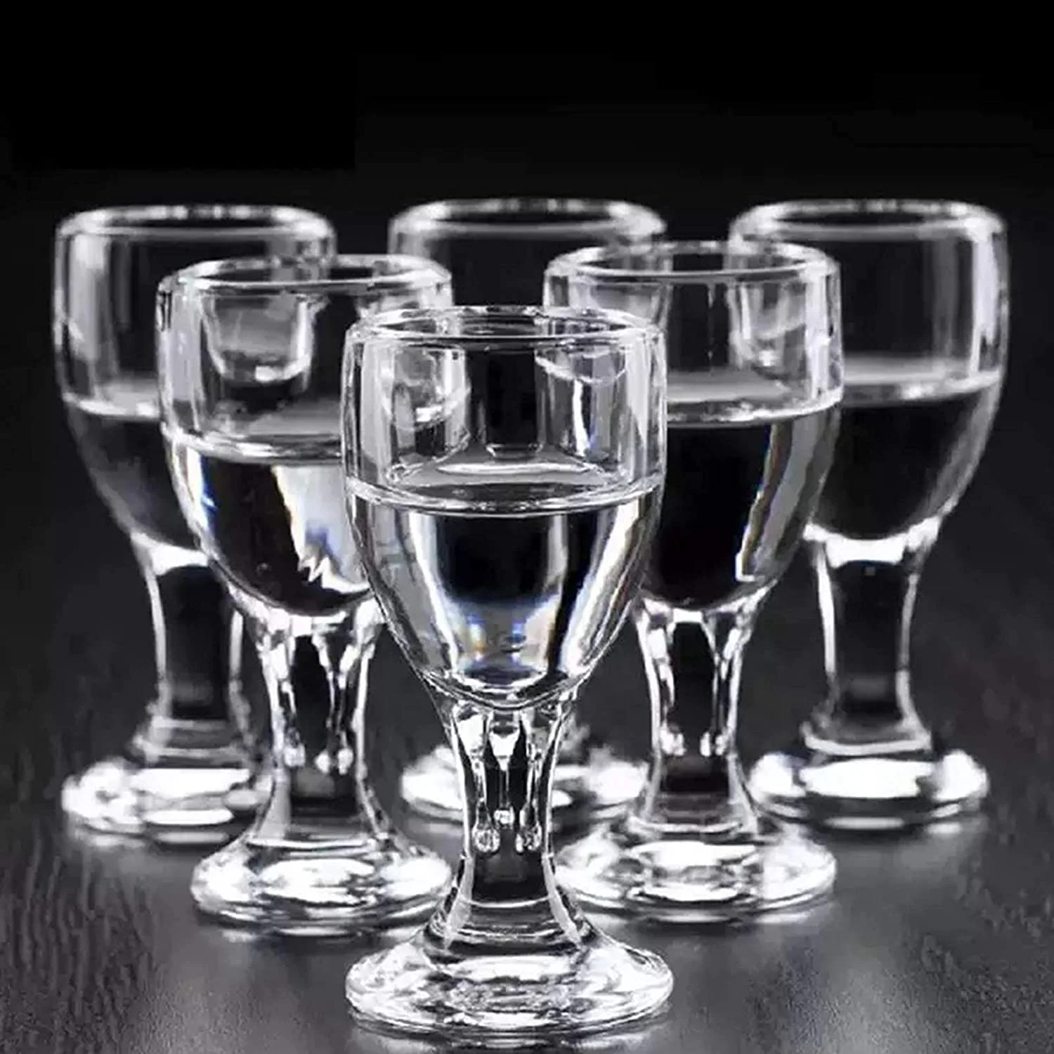 MEMEOKON 6+1 set of Cups with Decanter Unique Mini Wine Shot Glasses Sake  Spirits Cup Clear Alcohol Mini liquor Shot Glass luxur Drinking - Yahoo  Shopping