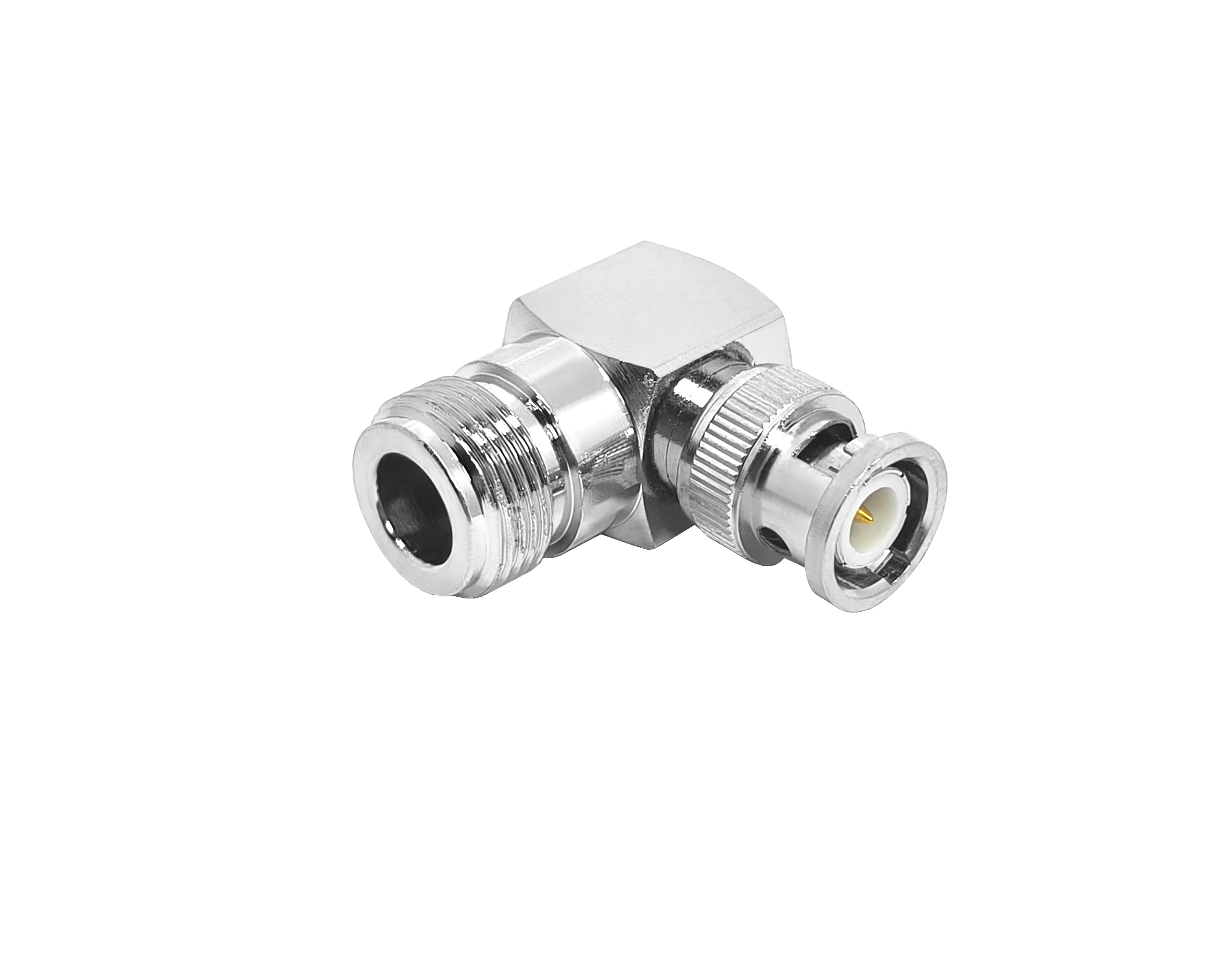Factory supply RF Adaptor Bnc male plug to N female right angle  RA 90 degree elbow rf coaxial adapter supplier