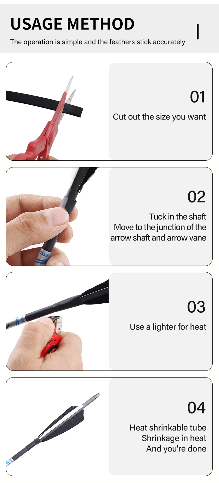 Spg Archery Heat Shrink Tube Bow And Arrow Set Hunting Protective