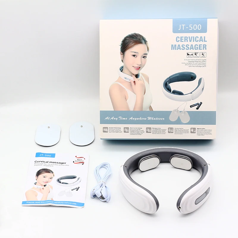 JT-500 Electric Pulse Back And Neck Massager Far Infrared Heating