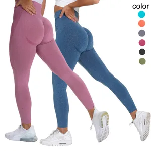 Womens Scrunch Butt Compression Leggings Seamless Yoga Gym Leggings for Women