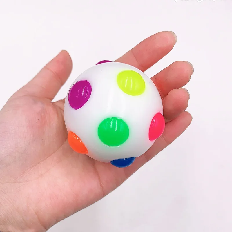 Flash Jumping Vibrating Bouncing Ball Creative Flashing Dancing Ball with Colorful LED Light and Music Novelty Light up Jump B