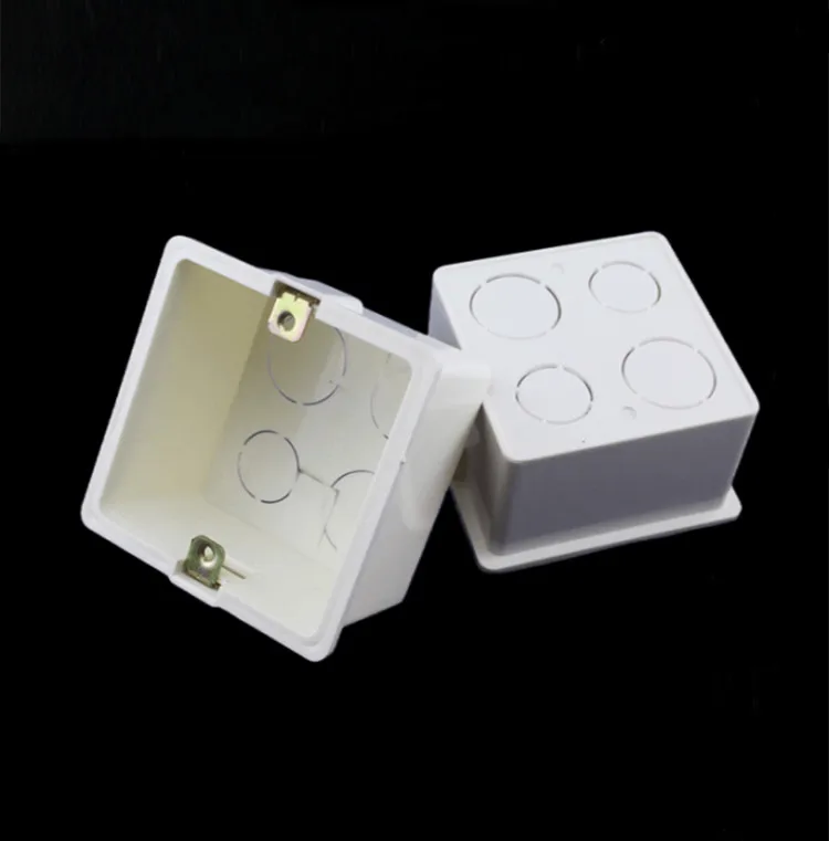 Wholesale PVC 86Type  Switch Socket Mount Box Electrical Square Wall Mounted Junction Box