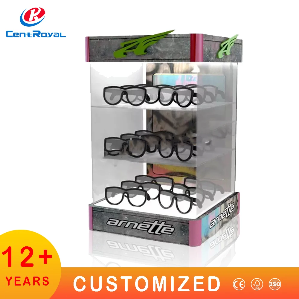 Shopping Mall Metal Countertop Sunglasses Display Rack Optical Display Optical Display Stand