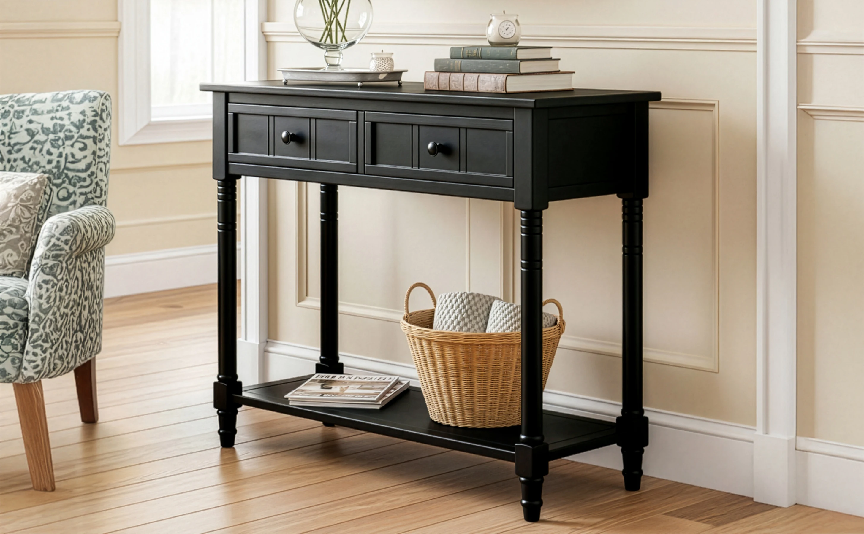Elvarenae Noelle Carved Console Table — product detail
