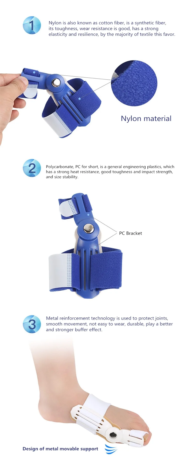 Medical Grade Toe Bunion Aid Splint Hallux Valgus Straightener