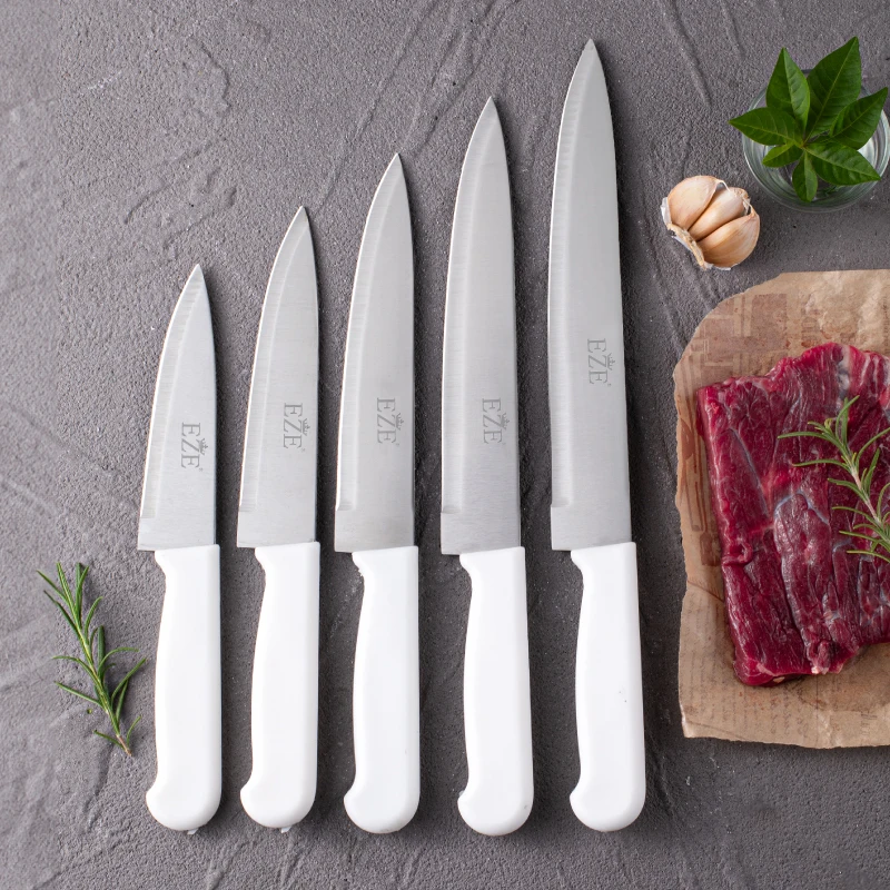 Factory Wholesale 5pcs Kitchen Knife Set 3cr13 Stainless Steel Kitchen