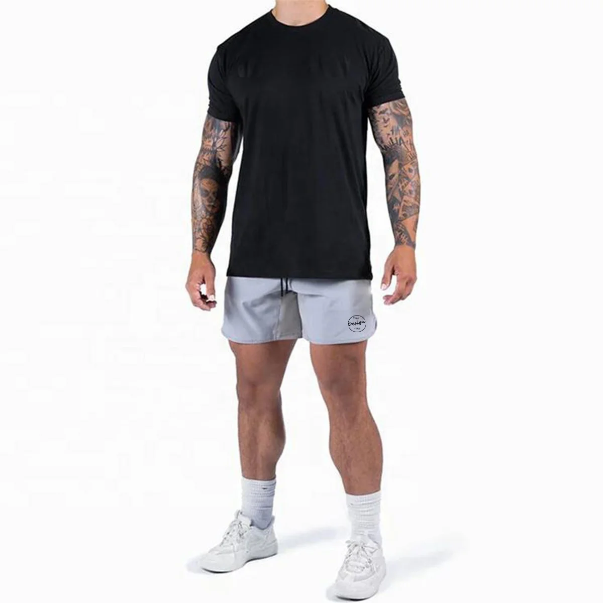 JL1122F Manufacturer Plus Size 2XL Gym Wear Workout High Quality Nylon Polyester Embroidery Shorts for Men