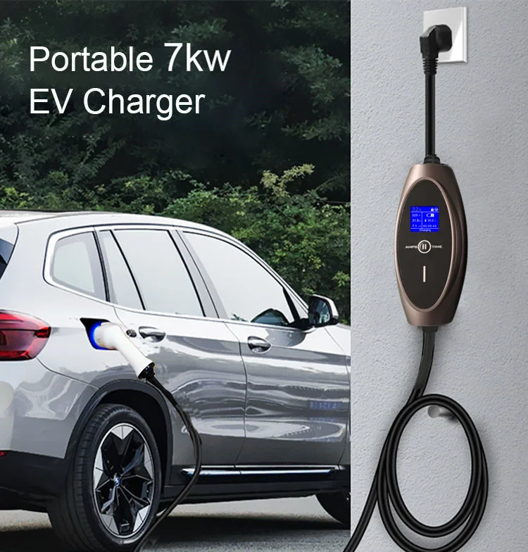 Bc Type 2 Portable Ev Charger 7kw Fast Charging Electric Vehicle Car