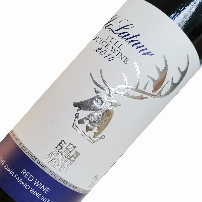 Custom Printing Luxury Texture Private Packaging Wine Label Waterproof Embossed Red Wine Labels for Bottles