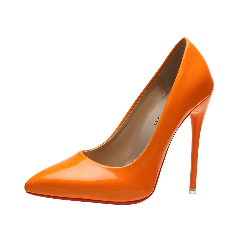Chaussures à Talons Hauts Femme Apple Bottoms - Orange - Taille 38 EU - Neuf Avec Boîte