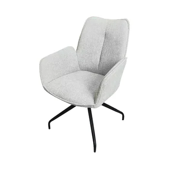 Modern Design Light Luxury Rotatable Ergonomic Office Chair Swivel Arm with Backrest Made from Metal Technology Cloth for Dining