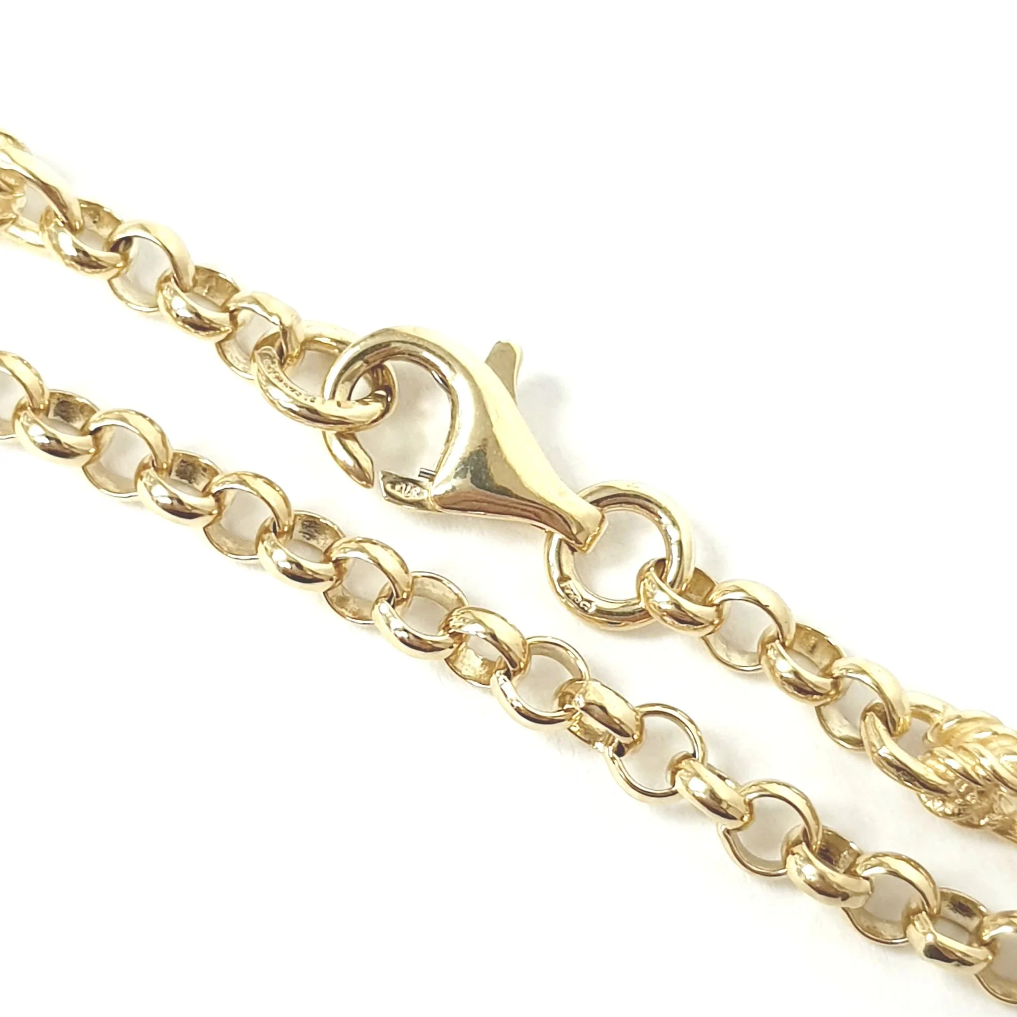 Au750 New 18k Real Oro Gold Chain 1.5mm Rolo Belcher Necklace 18 Carat ...