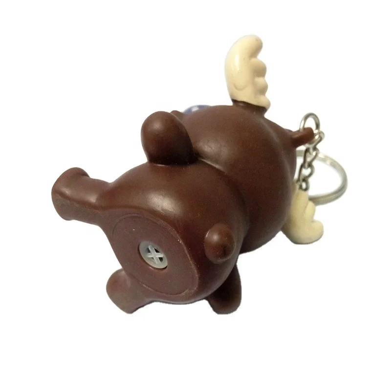 3d Liquids Eyes Moose Plastic Keychains Custom Rolling Eyes Elk Rubber Keychains