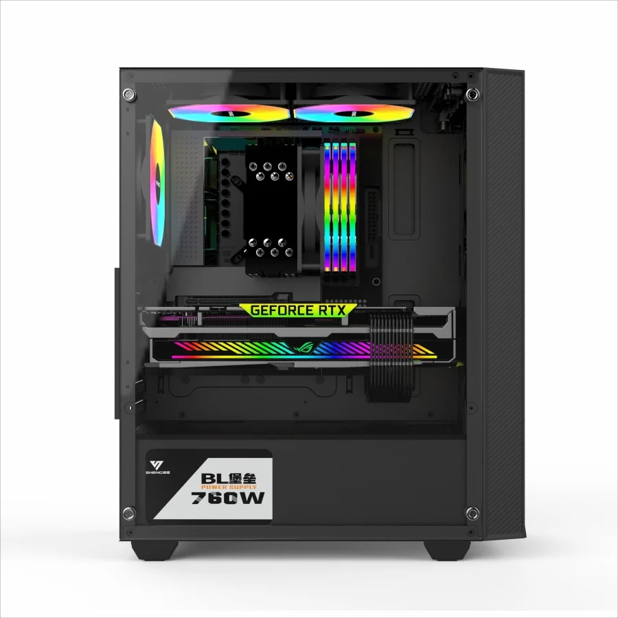 Checkpoint Case Custom Mid Tower Gaming Computer Case with Tempered Glass