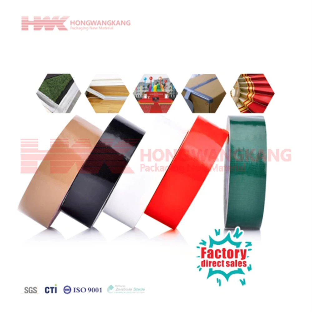 HWK Factory Bulk Custom Pipe Tape Bondage Patching Cloth Tuck Tape Gaffer Pvc Duct Tape